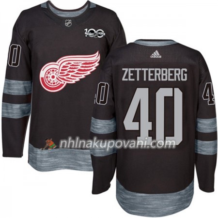 Detroit Red Wings Dresy Henrik Zetterberg 40 1917-2017 100th Anniversary Adidas Černá Authentic - Pánské Detroit Red Wings Dresy Henrik Zetterberg 40 1917-2017 100th Anniversary Adidas Černá Authentic - Pánské